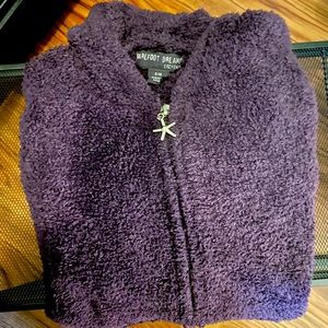 Barefoot Dreams Cozy Teddy half zip hooded robe